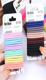 18pcssets Kids Color Hair Tie Set Women Fashion Bands Hair Accessories Trendy Hairband Women Elastic Sets Braid Elastic1368496