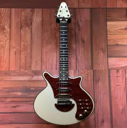 Chiny Made Brian May Guitar White Electric Guitar 24 FRET BMG Specjalna antyczna biała gitara elektryczna ma Tremolo Bridge8272539