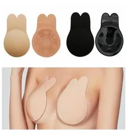 Lady Push Up Bh Strapless Invisible Bra Self Lime Silicone Nipple Cover Stickers Rabbit Ear Cisterlifting Stickers Lyft CH4479329