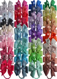 Elastik 35039039 Hairbow Kids Aksesuarları Alacak kuyruğu Tutucu Saç Bantları Dovetail Bows 40pcs y2007102748264