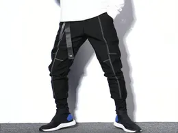 Marchwind Brand Designer Streetwear Casual Slim Fit Harem Joggers Men Black Hip Hop Man Pants Fashion Ribbons Mens Pencil Pan6479449