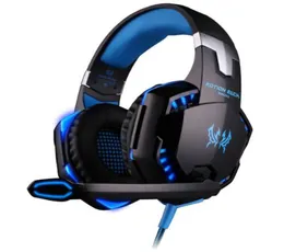 Varje G2000 Deep Bass Game -hörlurar Stereo omgiven Overear Gaming Headset Huvudband Earphone med ljus för dator PC Gamer7779868