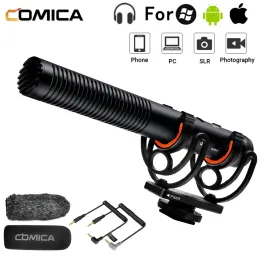 Microfones comica cvmvm20 multifuncional super cardioide condensador de espingarda microfone de gravação profissional com suporte