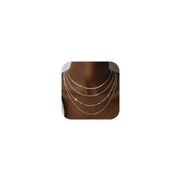 Gokey Sterling Sir Herringbone Choker Halsband för kvinnor, Dainty Satellite Figaro Sir Necklace For Women This Layered Chunky Snake Chain Halsband Set Jewelry