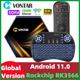 Box vontar kk max smart tv box Android 11 max 8gb RAM 128GB ROM ROCKCHIP RK3566 Supporto 2.4G/5G WiFi 4K 60fps USB3.0 Set Top Box