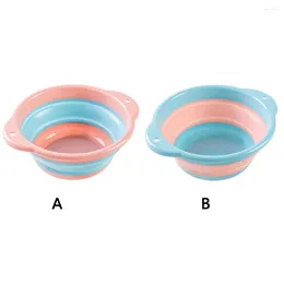 Set di accessori per il bagno pieghevole per lavabo in plastica Valente portatile Ciotola cucina appendere il lavabo lavatura del piatto