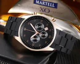 패션 양질의 브랜드 시계 Men039S 다기능 스테인리스 스틸 실리콘 밴드 날짜 쿼츠 손목 시계 3 작은 다이얼 CA1134694