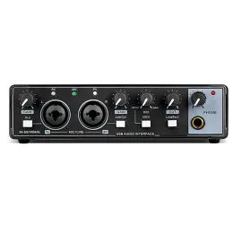 Accessoires Audio Interface Sound Card Monitor Elektrische Gitarrenaufnahme für Live -Broadcast -Studio -Computer -Audioausrüstung