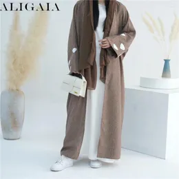 Abbigliamento etnico casual Dubai modesto kimono aperto con velo musulmano Ramadan eid saudita donne abayas nuvole a maniche lunghe abiti kaftano arabi