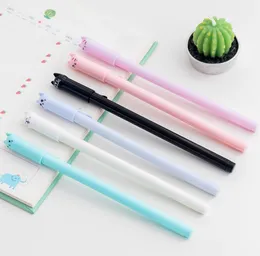 1pc Creative Stationery Student Pen Penne Cine Cat Gel Penna 05mm Full Ago Black Ink Pen School Supplies Supplies1445800