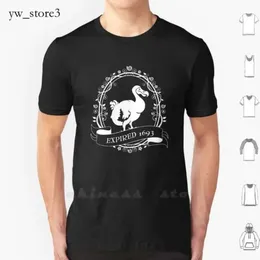 Herren T -Shirts Dodo abgelaufene Baumwolle (weiß) Hemd Custom Design Drucken ausgestorbener Vogel Tier Ammonitenblütenrahmen Silhouette 7486