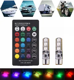 Odporność na ciepło Ultra jasne T10 6 LED 5050 RGB Multi Color Light Waterproof Car Lights DC 12V9184207