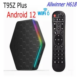 Box 5PCS T95Z Plus Android 12 TV Box RGB Light 6K Ultra HD 2.4G/5G WIFI6 4GB 64GB Allwinner H618 Quad Core BT5.0 HDR 10 Settop Box