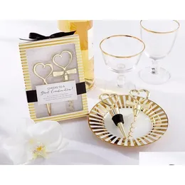 Party bevorzugt Hochzeitsgeschenke und Werbegeschenke für Gäste Jubel einer Kombination Gold Weinset Souvenir 50 SetsLot7847454 Drop Delivery Ho dhqfv