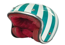 Hełmy motocyklowe Motocross Masei Ruby Vintage Helmet Połowa otwarcia twarzy ABS CASQUE 501 Red7708921