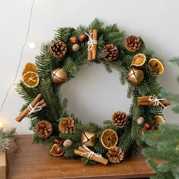 Fiori decorativi 45 cm campana artificiale ghirlanda natalizio cresta di abete rosso cinnamon cluster ghirlande porte decorazioni