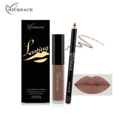 مجموعات أحمر الشفاه NICE LING LING LIP LIP LIP LIP LIP LIPS VELVET LIPS KIT KIT ATTROM PENCER PENCER