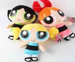 20cm Powerpuff Girls Doll Toys for Children Bubbles Blossom Buttercup Studed Plush Doll Three Little Girls Year New Gift5299445