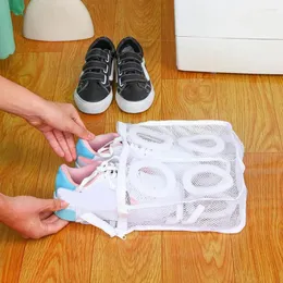 Tvättpåsar Fina mesh väska återanvändbar sko tvätt kapacitet slitstarka antideformering för tvätt