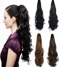 Sara Lady Claw Çenesi Benzer İnsan Kıvırcık At kuyruğu Klipsi At kuyruğu Saç Uzantısında Kupa Haironline Horsetail Isı Dayanıklı Saç Parçası 55C8178700