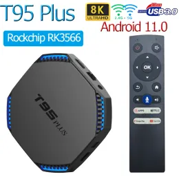 Box T95 Plus Smart Android 11 TV Box RK3566 4GB64GB 128GB 8GB 2.4G 5G 듀얼 WiFi 1000M 8K Set Top Box USB3.0 TVBox HD 3D 미디어 플레이어