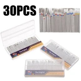 Bits 30pcs/set Diamond Nail Drill Bit Manicure Cutters Rotary Burr Nail Accessories Spiral Manicure Milling Cutter Tool