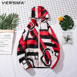 야외 재킷 후드 versma 2019 한국 트렌드 캠핑 의류 남자 재킷 코트 여름 패션 슬림 한 우주 야외 태양 보호 의류 l48