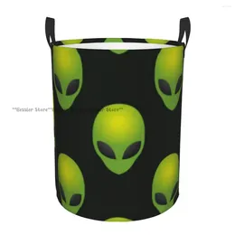 Laundry Bags Dirty Basket Alien Heads Folding Clothing Storage Bucket Toy Home Waterproof Organizer