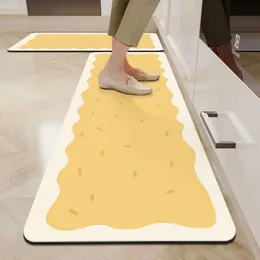 Tappetino per pavimenti specifici per cucina La porta di asciugatura a lungo e rapida può essere spazzata via resistente allo sporco.Piede tagliato con acqua