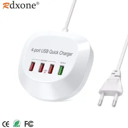 Chargers Usb Power Strip and Quick Charge Qc3.0 Usb Charger Hub Adapter Portabletravel Mobile Phone Fast Charger for Iphone Huawei Xiaomi