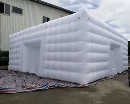 12mlx8mwx4mh (40x26.2x16,4 фута) Большой белый надувной квадратный палаток Sport Marquee с красочными надувными огнями. Кубическая конструкция Построение палатка для вечеринки для событий