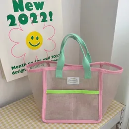 ZK20 New Ins Beach Bag Children 's Toys Mesh Handheld Storage Bag 야외 여행 수영 세척 저장 백