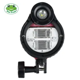 Väskor Seafrogs ST100 Pro Waterproof Camera Flash Light Strobe för A6500 A6000 A7 III RX100 IV V Underwater Housings Diving Case