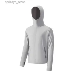 Utomhusjackor hoodies man kvinnor solskyddande utomhus sportrockar solskyddsmedel hatt is silkefiske jaktkläder anti uv vindbrytare med fickor l48