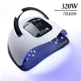 키트 320W UV 젤을위한 메모리 기능 램프 램프 램프 램프 72LEDS 매니큐어 홈 사용 및 네일 살롱을위한 램프 72LED 램프