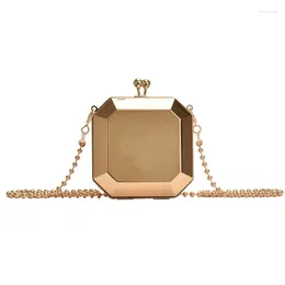 Cosmetic Bags Fashion Mini Purse Chain Handbags For Women PVC Box Shoulder Bag Evening Clutch E74B