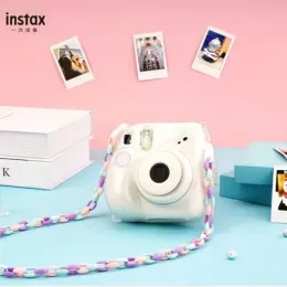 Câmera fujifilm Instax Mini 7+ Instant Instant Camera Cam Cam Auto -Focusing Wrist Strap Birthday Christmas para meninas Presente de festival de ano novo como