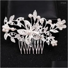 Клипы для волос Barrettes Crystal Pearl Bridal Hair Clip Clip для женщин -невест.