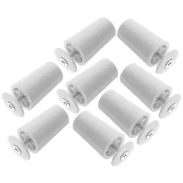 Persianas 8 pcs belas da janela da porta cegada Acessórios romanos de rolos Mãe Core Bamboo Stoppers Fressners Brancos Substituição de persianas brancas