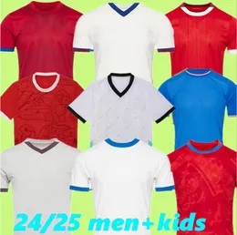 Jerseys de futebol da República Tcheca Home da Suíça 24 Austria Austria azul branco Branco 2024 Islândia camisetas esportivas Sportswear Sérvia Camisola Copa do Euro Tadic Kolarov