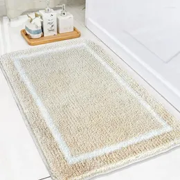 Tapetes de banho transfronteira com agulha única banheiro doméstico de tapete absorvente tufado de entrada não deslizante