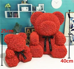 Fast Delivery PE Plastic Artificial Flowers Rose Bear Foam Rose Flower Teddy Bear Valentines Day Gift Birthday Party Spring Decora1079402