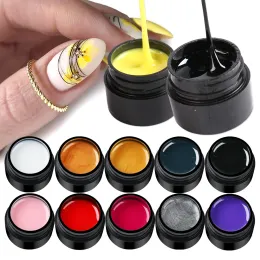 Gel 12 pcs desenho em gel de gel de unha conjunto de ara -aranha pintura de gel de flor Pulling Silk Unhel Art Varnish Lacque Web gel LA1615