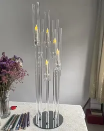 Heißverkauf Acryl- oder Kristallglas Candelabra -Tisch Mittelstücke für Hochzeitsveranstaltungen Hochzeit Hochzeit