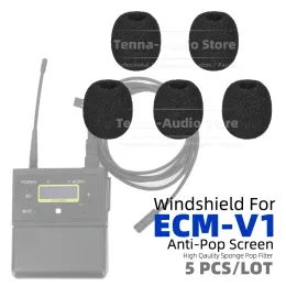 Sony Utxb40 için Aksesuarlar ECMV1BMP ECMV1 V 1 BMP Sünger ön Cam Kapağı Lavalier Mikrofon TIE Klipsi Mikrofon Fam Pop Filtre Ön Cam