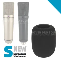 Accessoires Windschutzscheibenschwamm mikrofter Windschutz für Neumann U87AI U 87 89 67 U67 U89 U89I 89I 87AI U87 Mikrofon Anti -Pop -Filter -Windschutzscheibe