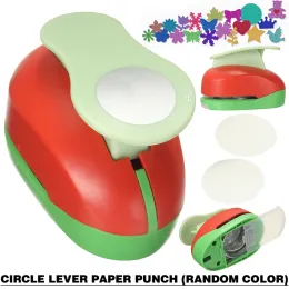 لكمة 5 سم جولة الورق Punch Light Light ABS Metal Hole Hole Tool Tool Scrapbook Higdts DIY Card Paper Cutter Eming Puncher