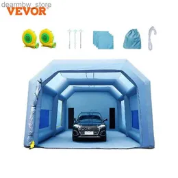 Tents and Shelters VEVOR Inflatable Paint Booth with Blowers Inflatable Spray Booth Powerful Spray BoothCar Paint Tent Air Filter System L48