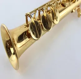 Suzuki SS300 Soprano Saxophone Brass Gold Lacquer Straight Tube Student BB Saxofon Högkvalitativ sax med fall 9593645