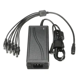 Chargers Dc Charger Adapter 12v 5a Cctv Eu Us Plug Power Supply + 8 Way Power Splitter Cable for for Monitor Cctv Ccd Security Camera